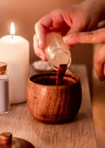 Photo d'un pot en bois.